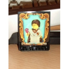 Part 40249px1 Black Door 2 x 5 x 5 Swivel, Bracket Base with HP Sorcerer's Stone Reflection Pattern (Sticker) - Set 4702